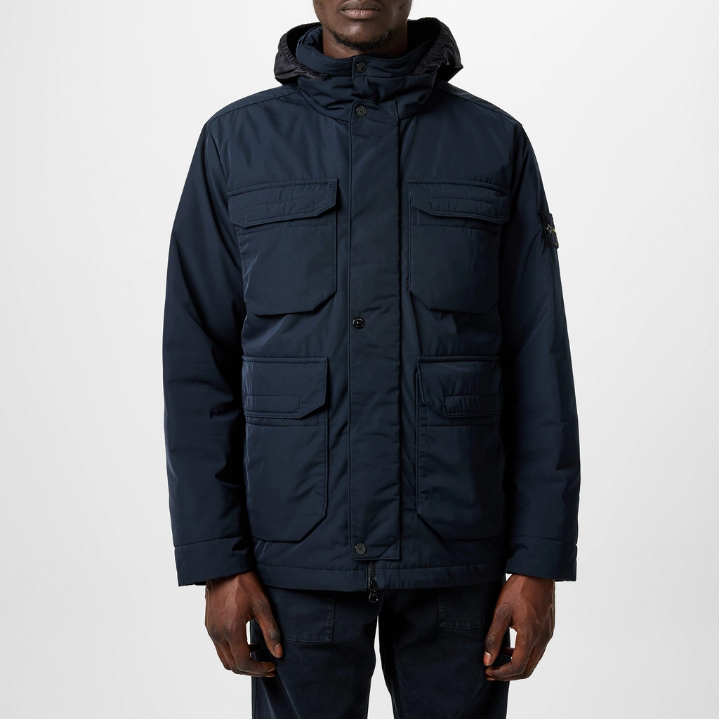 Stone Island Micro Twill Field Jacket - Blu V0020